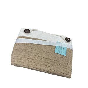 Natemia Rope Crib Organizer 17"x11"x8" Beige & White SKU 7085